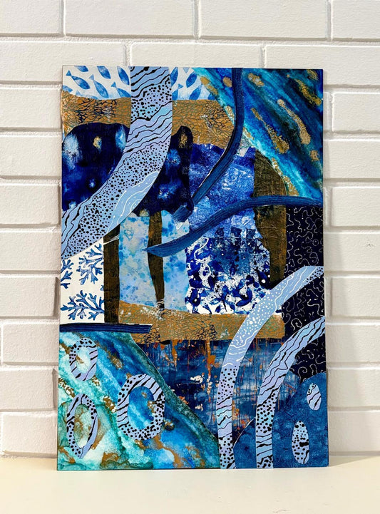 "La hora silenciosa" - Collage abstracto original - Pm_Art