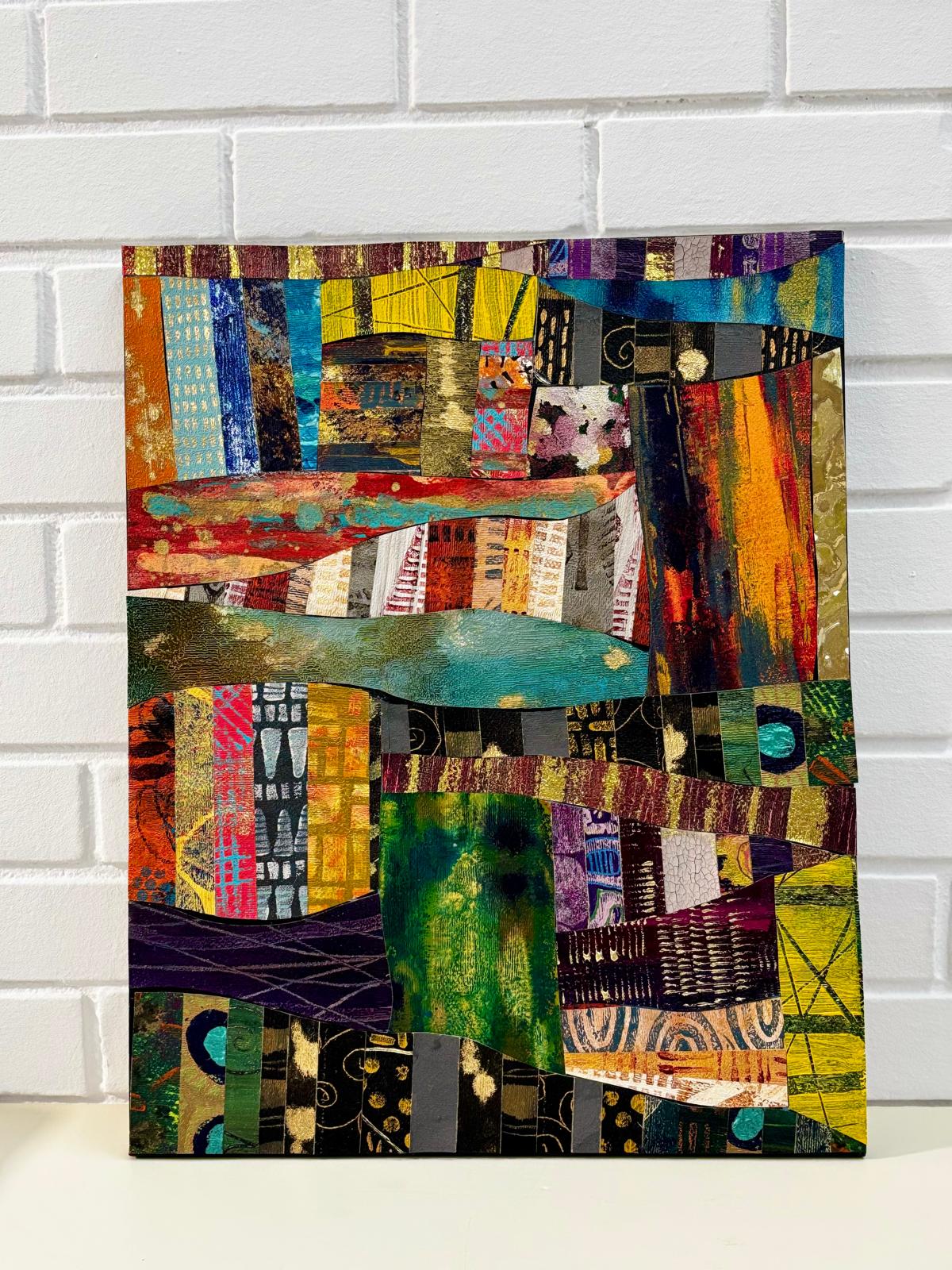 Collage Abstracto - "Fragmentos de color" - Pm_Art