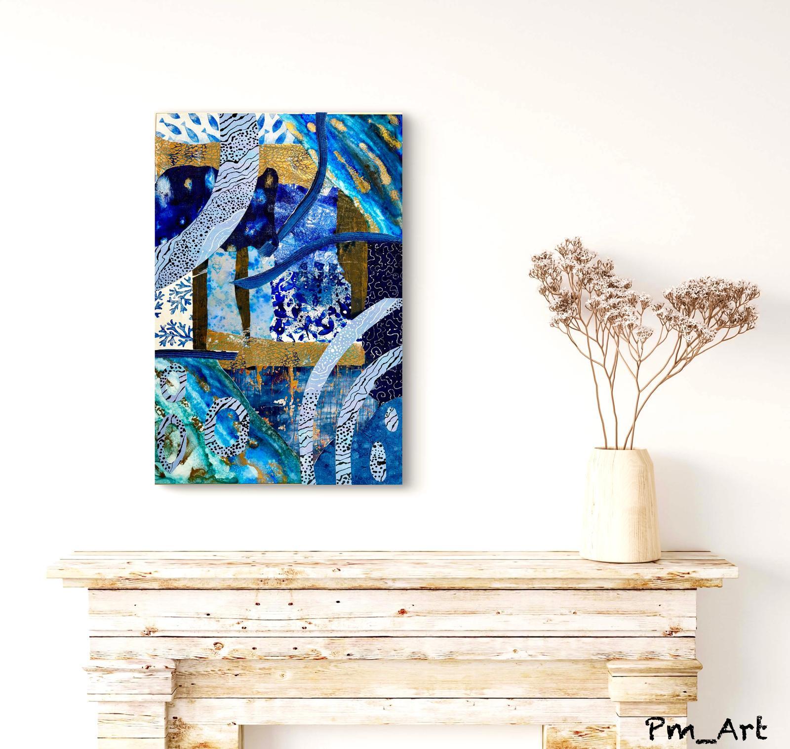 "La hora silenciosa" - Collage abstracto original - Pm_Art